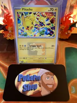 2025 Pokemon Pikachu SVP225 Worlds Celebration Tournament Winner Promo - NM #16 - Image 1