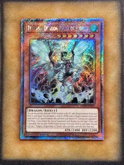 Yugioh Tempest, Dragon Ruler of Storms RA03-EN011 Platinum Secret Rare 1st Ed NM - Image 1