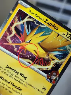 *SWIRL* Team Rocket's Zapdos - Cosmos Holo Promo Pokemon Card DRI 070/182 - Image 2