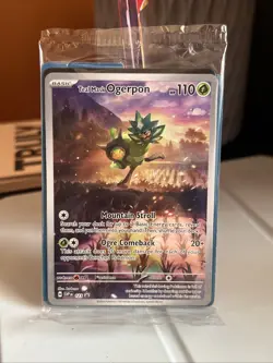 Teal Mask Ogerpon 123 Twilight Masq SEALED Promo Holo NM Pokemon Card 2024 - Image 1