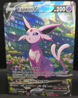 Pokemon Custom Holo Foil Card With Texture Espeon V Full Art - Image 1