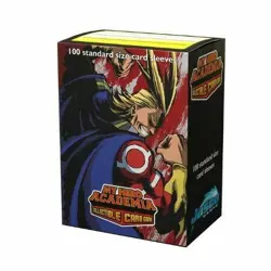 Dragon Shield 100 Deck Card Sleeves Art Matte My Hero Academia All Might Flex - Image 1