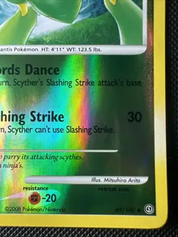 Scyther 49/100 Stormfront Reverse Holo 2008 Pokemon Card Nm - Image 4