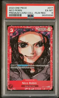 2023 ONE PIECE PREMIUM CARD COLL ONE PIECE FILM RED #017 NICO ROBIN - PSA 6 - Image 1