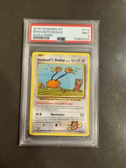 ImakuniU's Doduo 112 /108 Secret Rare 2016 Pokemon XY Evolutions Card MINT PSA 9 - Image 1