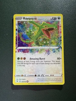 Pokemon TCG Rayquaza Card Vivid Voltage 138/185 Amazing Rare NM Condition - Image 1