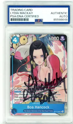 PSA Lydia Mackay Signed Boa Hancock ST17-004 One Piece Promotion Cards Foil - Image 1