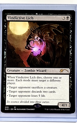 2021 MTG Magic the Gathering SLD Secret Lair Drop #235 Vindictive Lich - Image 1
