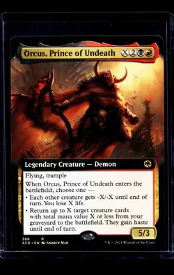 Magic the Gathering AFR Forgotten Realms Extended Art Orcus Prince of Undeath - Image 1
