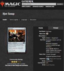 2015 MTG Magic the Gathering Core Set 2015 #219 Hot Soup Uncommon - Image 3