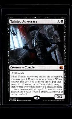 2021 MTG Magic the Gathering MID Innistrad Midnight Hunt #124 Tainted Adversary - Image 1