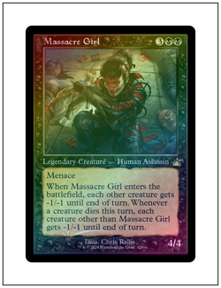 1x Massacre Girl, Retro Frame Foil, Magic MTG NM - Image 1