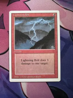Magic the Gathering ~ MTG ~ 1x Lightning Bolt ~ M/NM ~ REVISED - Image 1