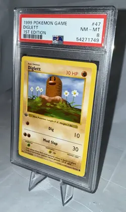 1999 Pokemon Base Set #47 Diglett - 1st Edition (PSA 8 NM-MT) - Image 3
