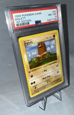 1999 Pokemon Base Set #47 Diglett - 1st Edition (PSA 8 NM-MT) - Image 4