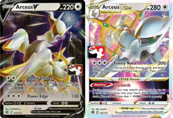 Pokemon Arceus V + VSTAR 122/172 123 Ultra Rare Prize Pack 3 Play Promo Set - Image 1