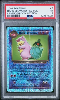 2002 Pokemon Legendary Collection Reverse Foil Dark Slowbro #8 PSA 1 POP 13 - Image 1