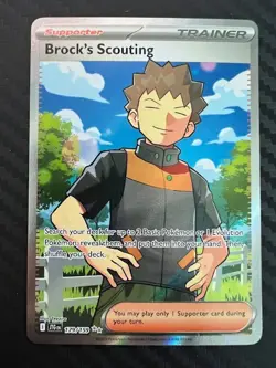 Pokemon TCG Brock's Scouting 179/159 2025 Journey Together Ultra Rare NM - Image 1