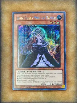 Yugioh Ghost Belle & Haunted Mansion RA01-EN011 Platinum Secret Rare 1st Ed NM - Image 1