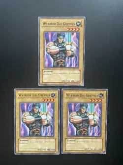 Yugioh Warrior Dai Grepher LOD-020 Common 1st Edition LP/MP X3 - Image 1