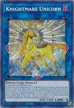 *** KNIGHTMARE UNICORN *** ORIGINAL 1ST EDITION SECRET RARE FLOD-EN047 YUGIOH! - Image 1