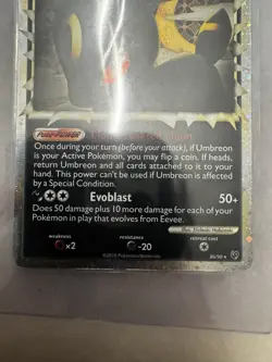 Pokemon TCG Umbreon Prime Holo Rare Card HS-Undaunted 86/90 - Image 3