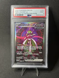 Pokemon Iron Valiant EX 2025 Prismatic Evolutions Card 157/131 PSA 9 - Image 1