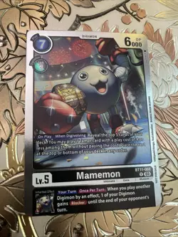 Digimon Card Game Mamemon Alternate Art Foil BT11-068 R - Image 1