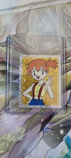 CARTE POKEMON STICKERS Holo MERLIN S30 TOPPS 1999 Misty card rare prism - Image 1