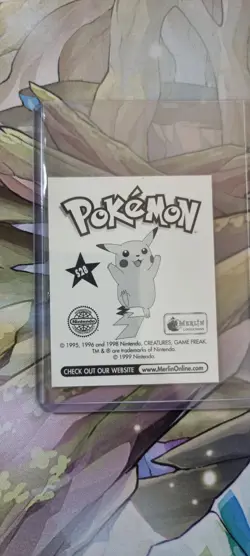 CARTE POKEMON STICKERS Holo MERLIN S30 TOPPS 1999 Misty card rare prism - Image 2