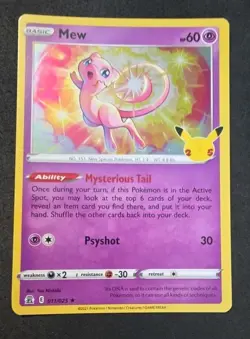Mew 011/025 - 2021 Celebrations 25th Anniversary Holo Rare Pokemon Card - Image 1