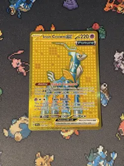 Pokemon Cards Iron Crown ex 216/162 Gold Secret Rare Temporal Forces - (NM) - Image 1