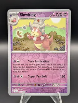 Pokemon TCG Slowking Stellar Crown Reverse Holo Card 058/142 - Image 1