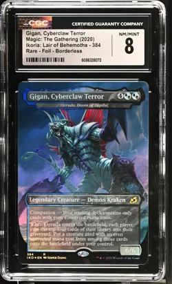 GYRUDA, DOOM OF DEPTHS Ikoria Gigan Cyberclaw Terror Foil CGC 8 MTG - Image 1