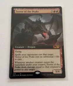 FOIL Terror of the Peaks (Core Set 2021) - Extended Art - NM Pack Fresh MTG - Image 1