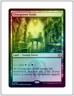 1x Overgrown Tomb, Foil, Magic the Gathering MTG NM - Image 1
