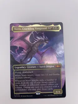 1xMTG Neriv, Crackling Vanguard- Dragonstorm Commander-Borderless-LP Foil - Image 1
