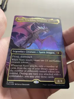 1xMTG Neriv, Crackling Vanguard- Dragonstorm Commander-Borderless-LP Foil - Image 3