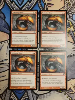 4x Battering Sliver - LP Planar Chaos MTG Magic the Gathering - Image 1