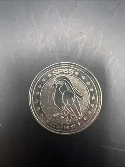 PIDGEOT Pokemon Battle Coin Silver Japanese Very Rare Nintendo Japan - Image 1