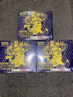 Pokemon TCG Surging Sparks Elite Trainer Box Lot 3x - New/Sealed Lot of 3 ETBs - Image 1