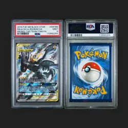 Pokemon TCG Pikachu & Zekrom GX SM168 Sun & Moon PSA 9 Full Art Black Star Promo - Image 3