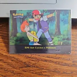 Topps Blue Pokemon TV Animation Series 2 EP3 Ash Catches a Pokemon Holo NM - Image 1
