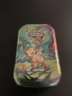 Pokemon TCG: Prismatic Evolutions - Mini Tin - Leafeon Art - Sealed New - Image 1