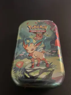Pokemon TCG: Prismatic Evolutions - Mini Tin - Leafeon Art - Sealed New - Image 3