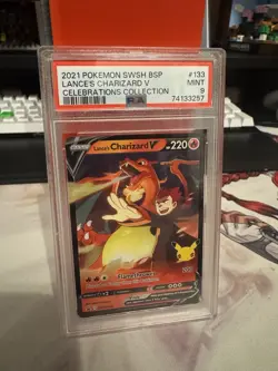Charizard V Psa 9 2021 Pokemon Celebrations SWSH133 Lance's Charizard - Image 1