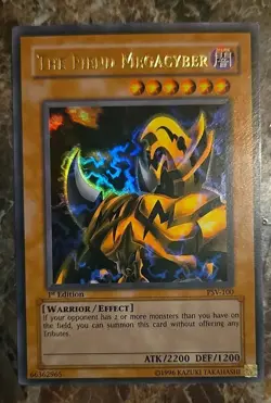 Yu-Gi-Oh! TCG The Fiend Megacyber PSV-100 Unlimited LP 1st Edition Ultra Rare - Image 1