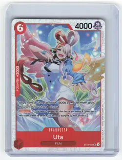 2025 One Piece Card Game Uta RED Shanks Super Rare Foil #ST21-001 NM - Image 1