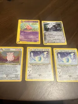 Vintage Pokemon Card Lot (5) Cards Moderately Played - Image 1