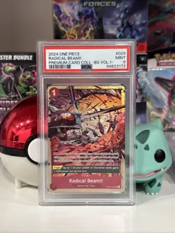 One Piece Card Game Radical Beam!! OP01-02 - Premium Best Selection - ENG PSA 9 - Image 1